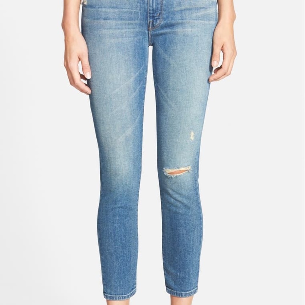 MOTHER high waisted looker crop jeans